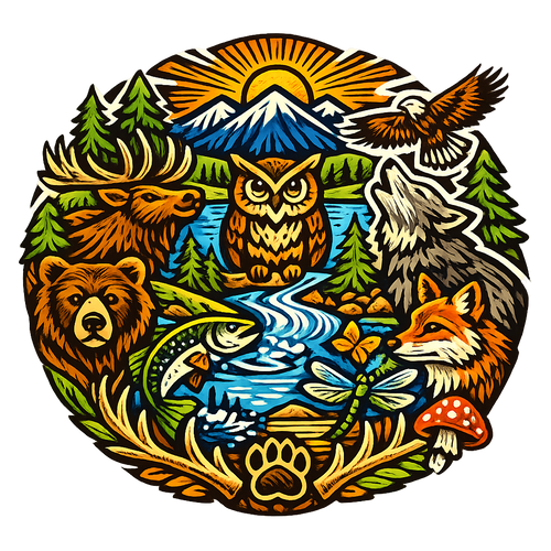 Wildlife Woodcut Pattern Guide